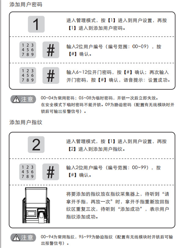 凯迪仕K7指纹锁详细使用说明书