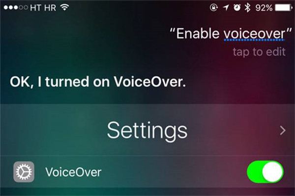 苹果voiceover功能怎么关闭