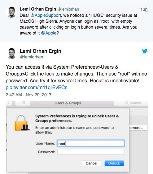 苹果macOS曝出致命安全漏洞怎么办 macOS登录漏洞修复的解决方法