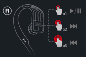 JBL Endurance Sprint耳机怎么控制音乐播放