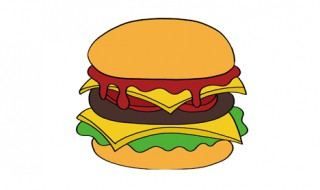 食物怎么画 汉堡简笔画教程