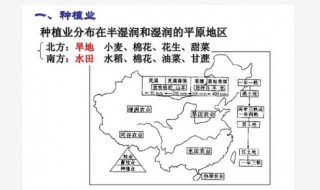 北方地区的种植业类型 北方地区的种植业类型为