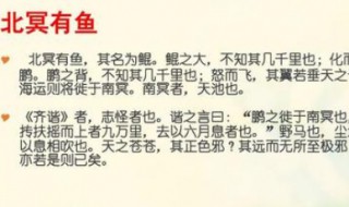 北冥有鱼原文 北冥有鱼原文及翻译