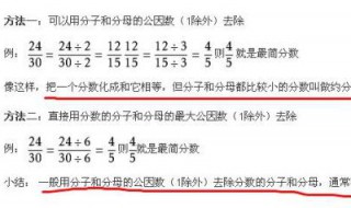 最简约分是怎么来的 分的简易表示