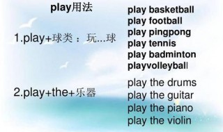 play的用法和搭配（play和什么搭配）