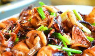 鱿鱼烩菜 鱿鱼烩肉茸