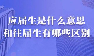 应届生是什么意思 往届应届生是什么意思