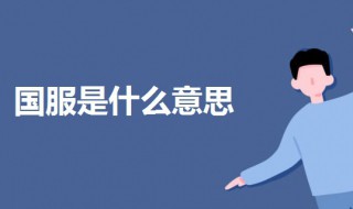 国服是什么意思 国服是什么意思网络用语