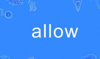 allow是什么意思 allow是什么意思啊