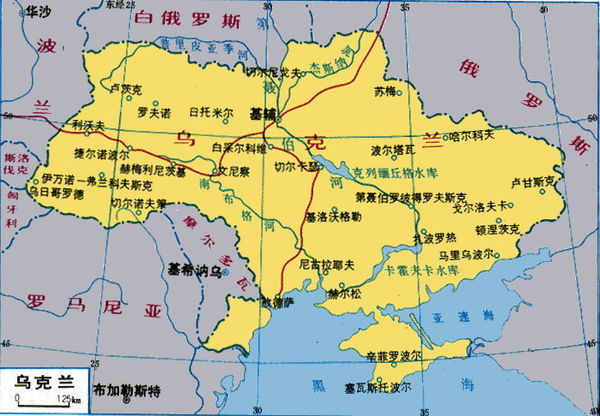 乌克兰面积和人口，国土地图多大