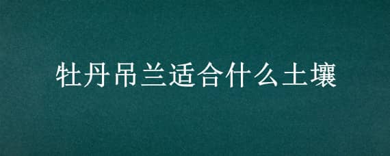 牡丹吊兰适合什么土壤（牡丹吊兰喜酸性土壤吗）