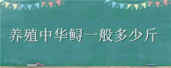 养殖中华鲟一般多少斤 养殖中华鲟多少一公斤