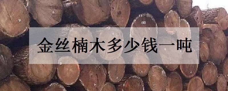 金丝楠木多少钱一吨