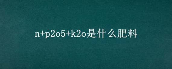 n+p2o5+k2o是什么肥料（n+p2o5是什么肥料）