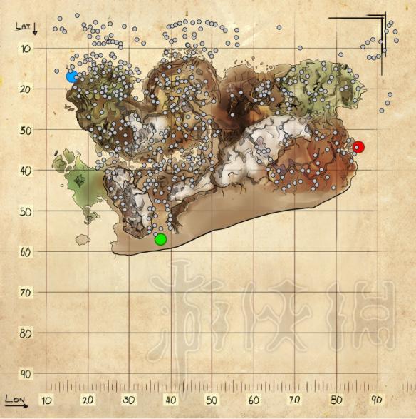 方舟生存进化仙境传说地图全资源点分布图示详解 金属