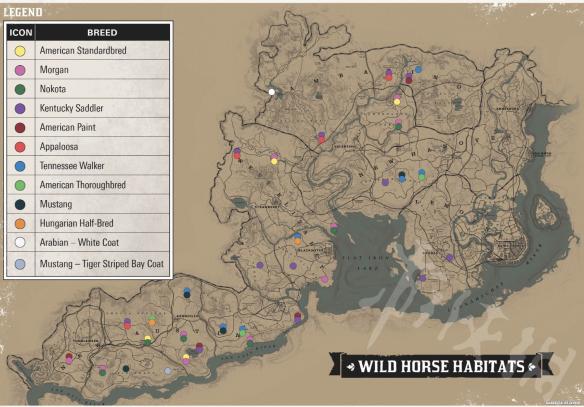荒野大镖客2传奇马在哪里 荒野大镖客2全马匹位置介绍