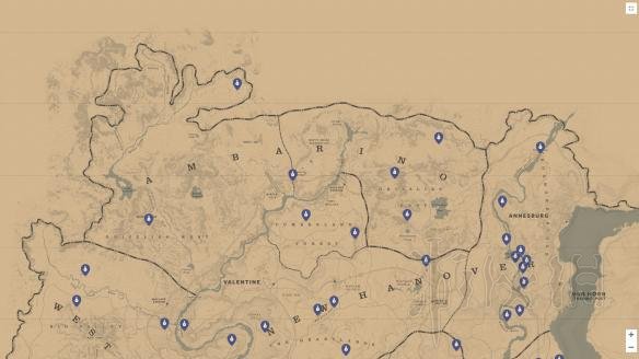 荒野大镖客2收集地图全汇总 荒野大镖客2收集地图大全 总览/帮派成员坟墓/传奇动物位置