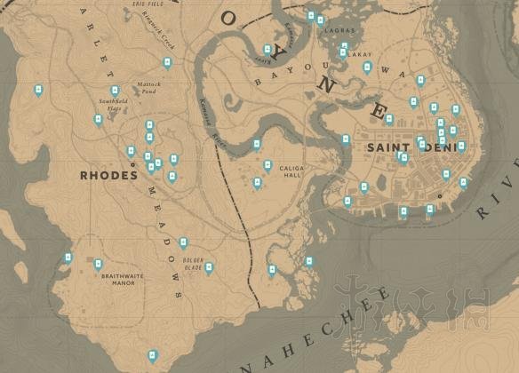 荒野大镖客2收集地图全汇总 荒野大镖客2收集地图大全 总览/帮派成员坟墓/传奇动物位置