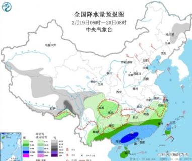 强降雨转战华南局地暴雨如注 我国大部地区气温持续偏低