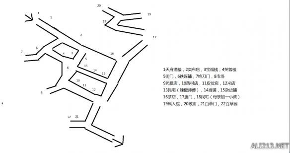 《侠客风云传》成都全地点标注图示 成都大地图一览