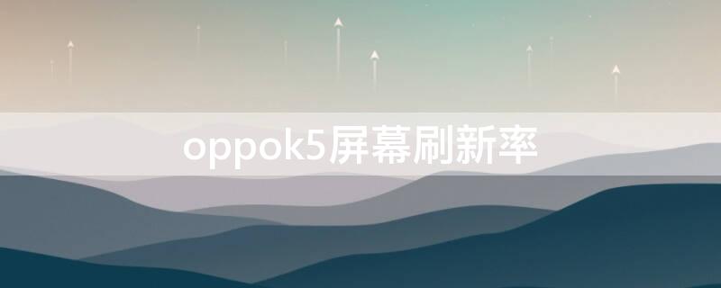 oppok5屏幕刷新率