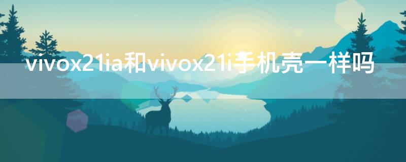 vivox21ia和vivox21i手机壳一样吗