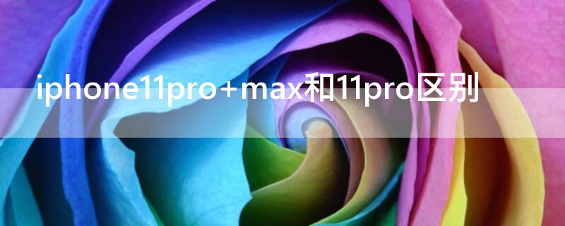 iPhone11pro max和11pro区别