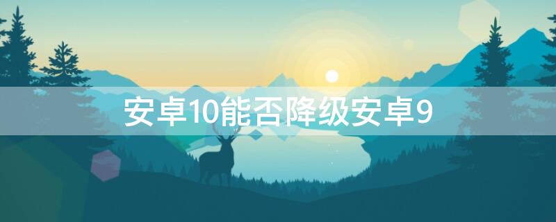 安卓10能否降级安卓9 安卓10能否降级安卓7