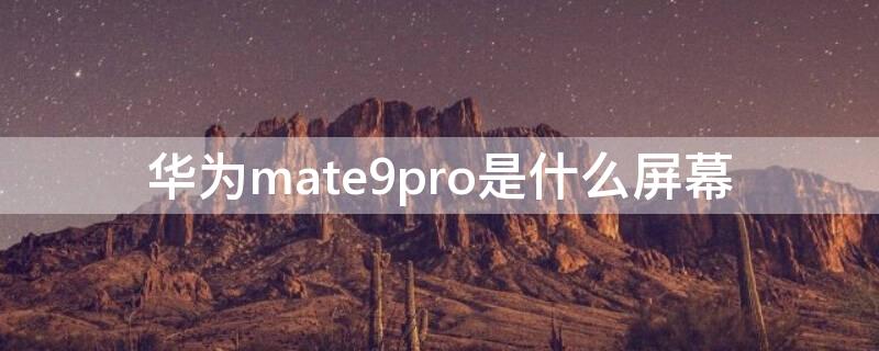 华为mate9pro是什么屏幕 mate9 pro屏幕