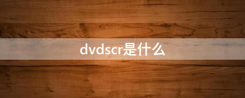 dvdscr是什么 DVDs是什么意思