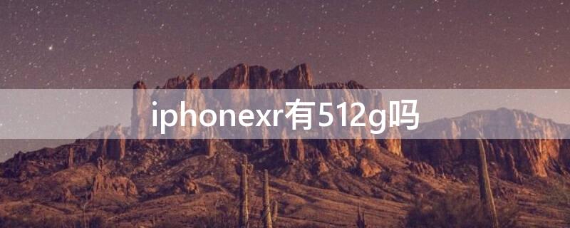 iPhonexr有512g吗（苹果xr有没有512g）