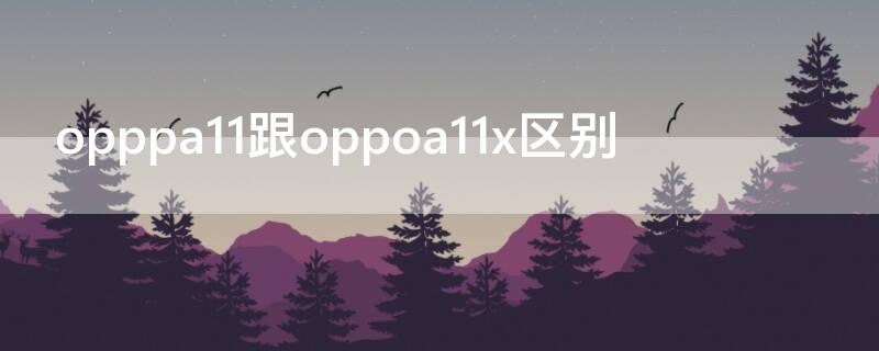 opppa11跟oppoa11x区别（oppoa11n与oppoa11x的区别）