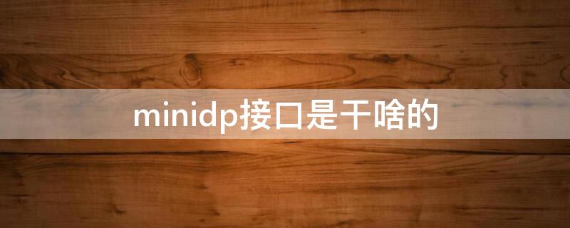 minidp接口是干啥的 minidp接口定义