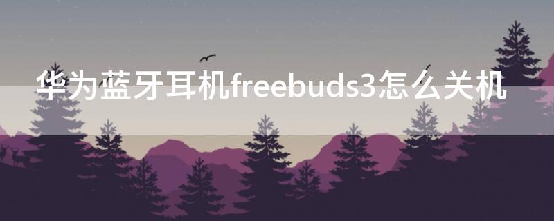 华为蓝牙耳机freebuds3怎么关机 华为无线蓝牙耳机freebuds3怎么开机