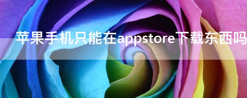 iPhone手机只能在appstore下载东西吗 苹果手机只能用appstore下载吗