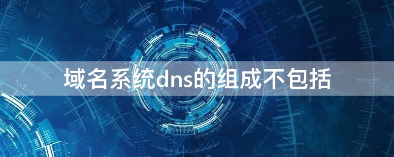 域名系统dns的组成不包括（网络域名是DNS组成部分吗）