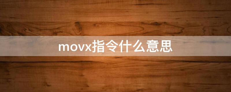 movx指令什么意思（MOV是什么指令）