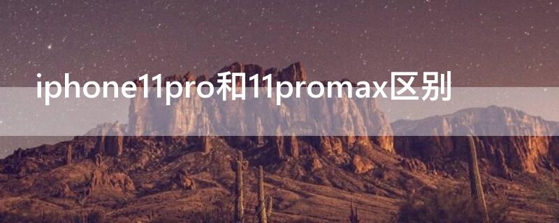 iPhone11pro和11promax区别 iPhone11pro和11promax的区别是什么啊?