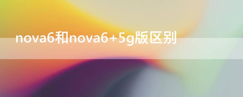 nova6和nova6 nova6和nova65g版手机壳一样吗