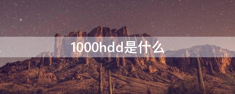 1000hdd是什么（hdd 100%）