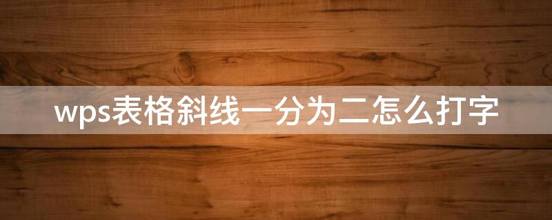 wps表格斜线一分为二怎么打字 wps表格斜线一分为二怎么打字alt和enter用上不起作用