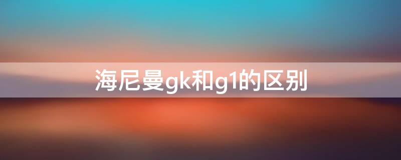 海尼曼gk和g1的区别 海尼曼gkg1g2的区别