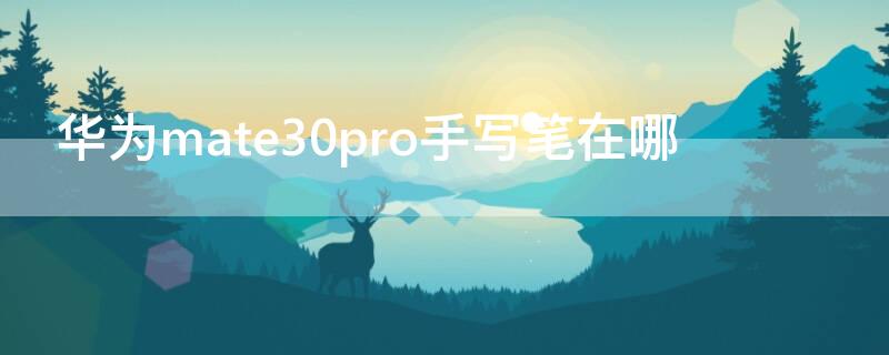 华为mate30pro手写笔在哪（华为mate30pro笔在哪里）