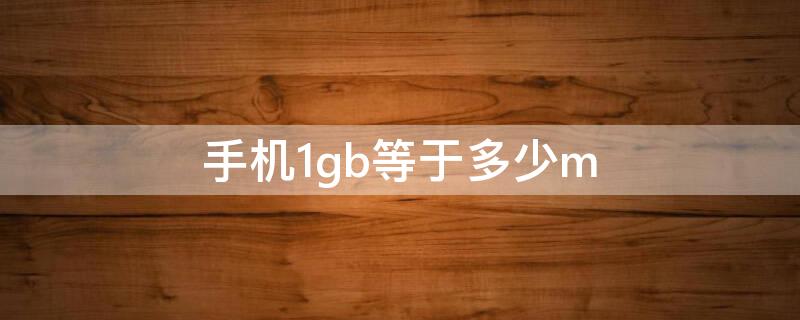 手机1gb等于多少m（手机1gb等于多少mb）
