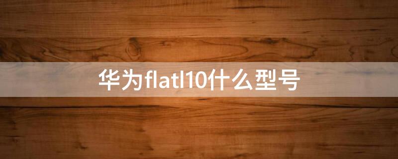 华为flatl10什么型号 华为flatl10参数