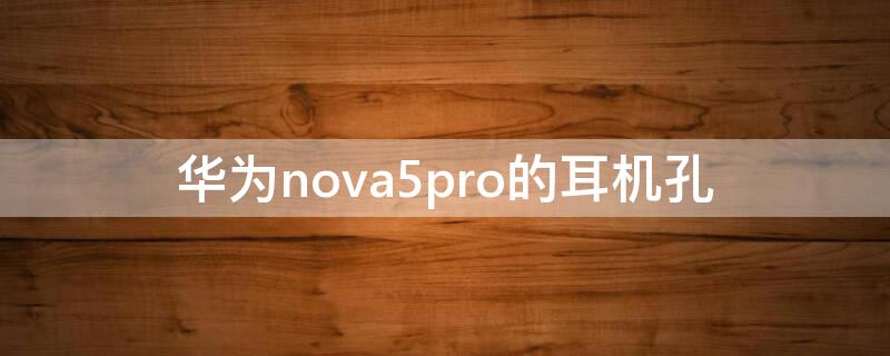 华为nova5pro的耳机孔 华为nova5pro的耳机孔在哪里图片