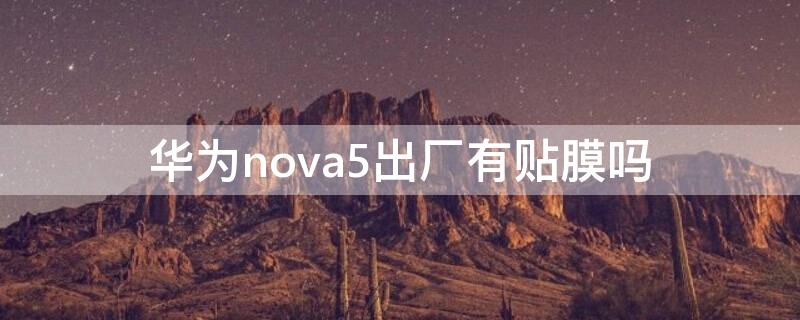 华为nova5出厂有贴膜吗 华为nova5出厂贴的是什么膜