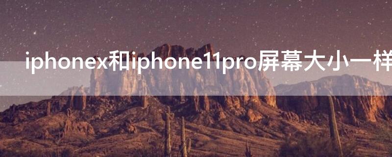 iPhonex和iPhone11pro屏幕大小一样吗 苹果x和11pro屏幕大小一样吗