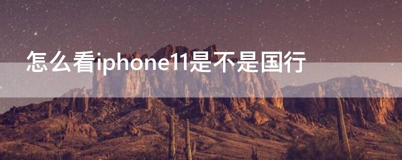 怎么看iPhone11是不是国行（怎么看苹果11手机是不是国行）