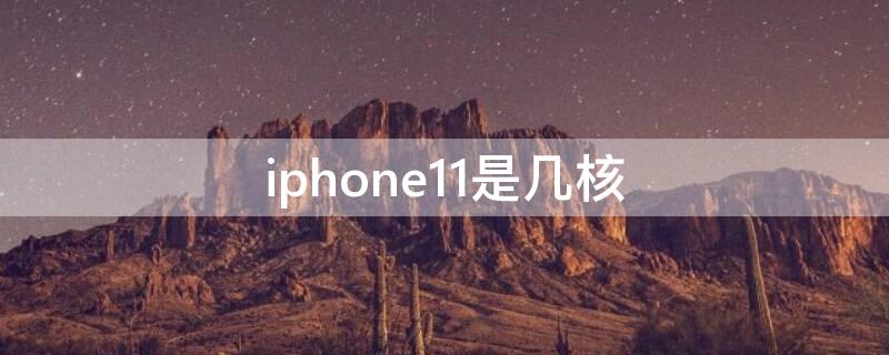 iPhone11是几核（iphone11是几核处理器）
